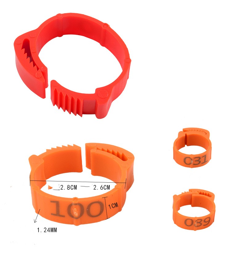 Chicken Foot Ring Disposable With Word Stitch Marker Farm Label Buckle