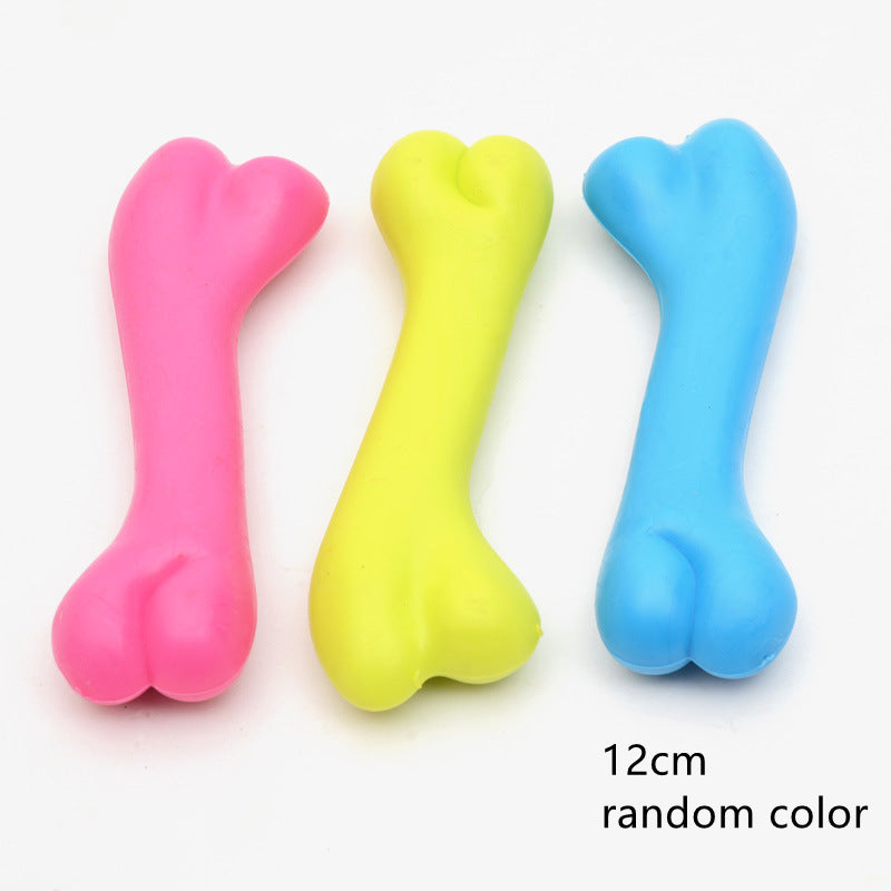 Durable Rubber Bite-Resistant Dog Bone Toy