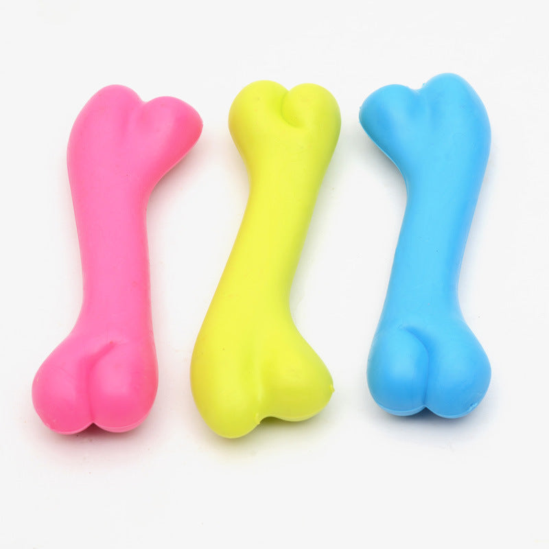Durable Rubber Bite-Resistant Dog Bone Toy