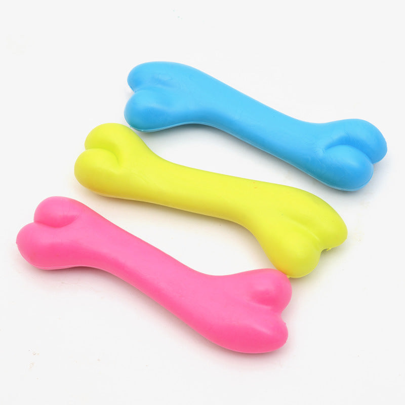 Durable Rubber Bite-Resistant Dog Bone Toy