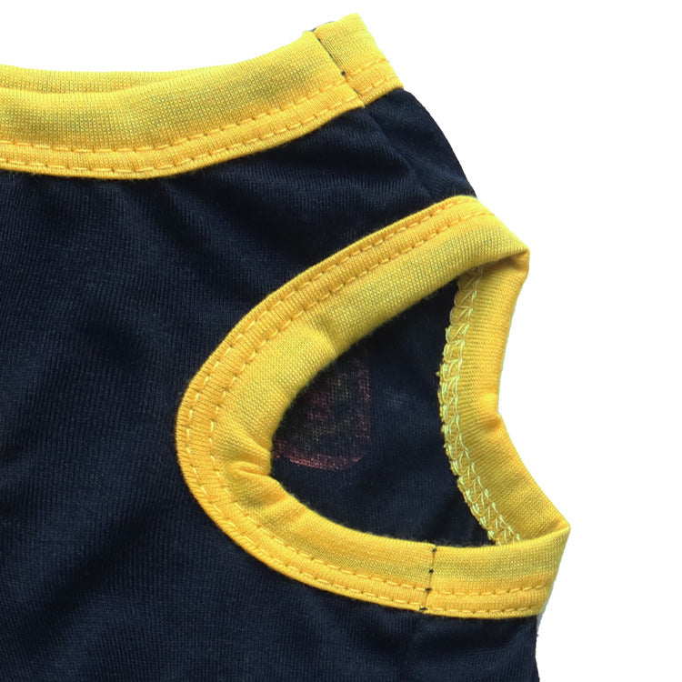 Stylish Printed Cotton Dog Vest | Soft Jersey Sportswear for Small Dogs