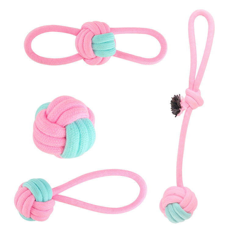 Pet Cotton Rope Knot Toy Combination Bite-Resistant Molar Dog Toy