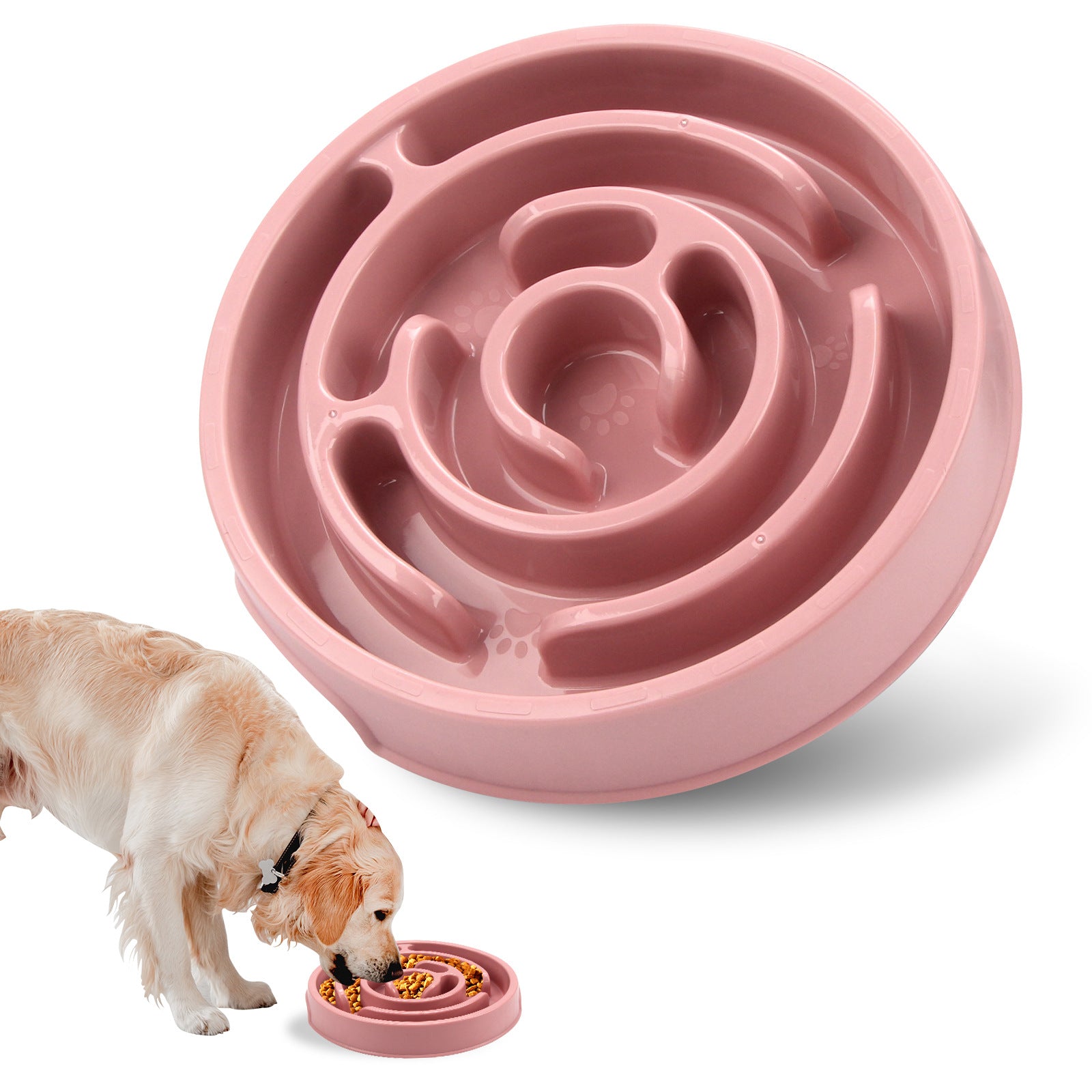New Pet Bowl Slow Feeding Bowl Anti-choke Slow Food Bowl PP Material Neck Protection
