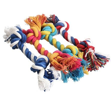 Cotton Rope Dog Chew Toy with Double Knot