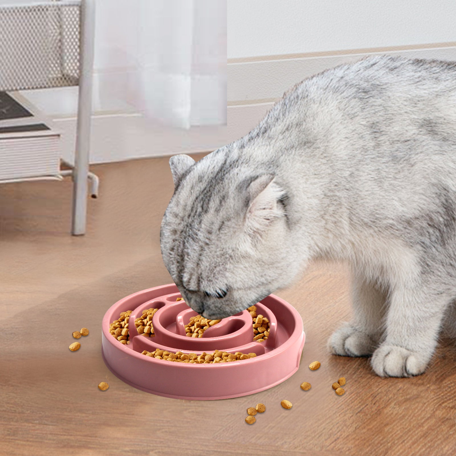 New Pet Bowl Slow Feeding Bowl Anti-choke Slow Food Bowl PP Material Neck Protection