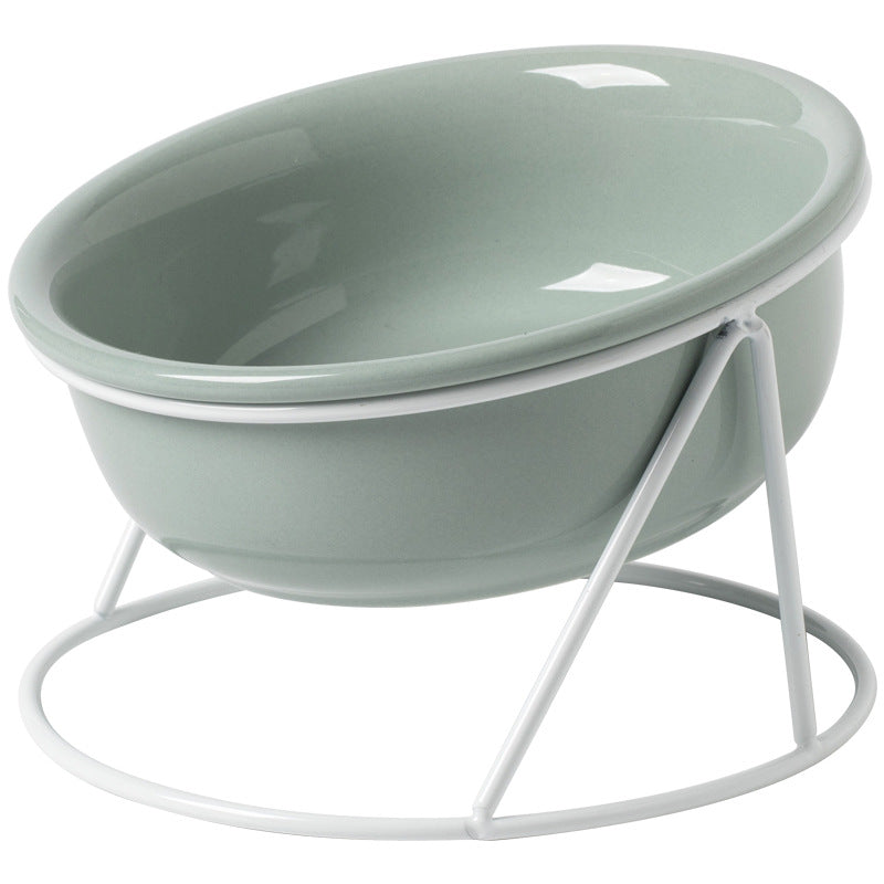 Ceramic Bowl Food Basin Drinking Bowl Food Bowl Pet Supplies Ceramic Double Cat Bowl