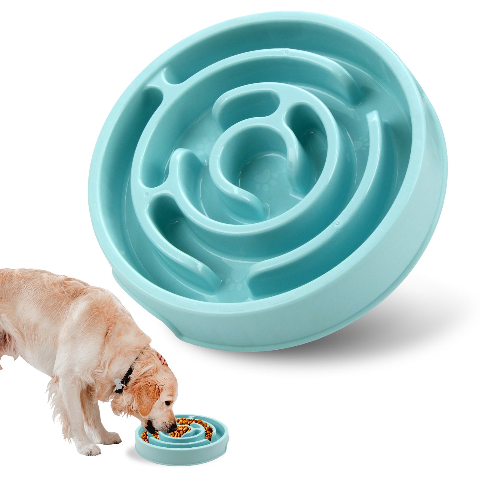 New Pet Bowl Slow Feeding Bowl Anti-choke Slow Food Bowl PP Material Neck Protection