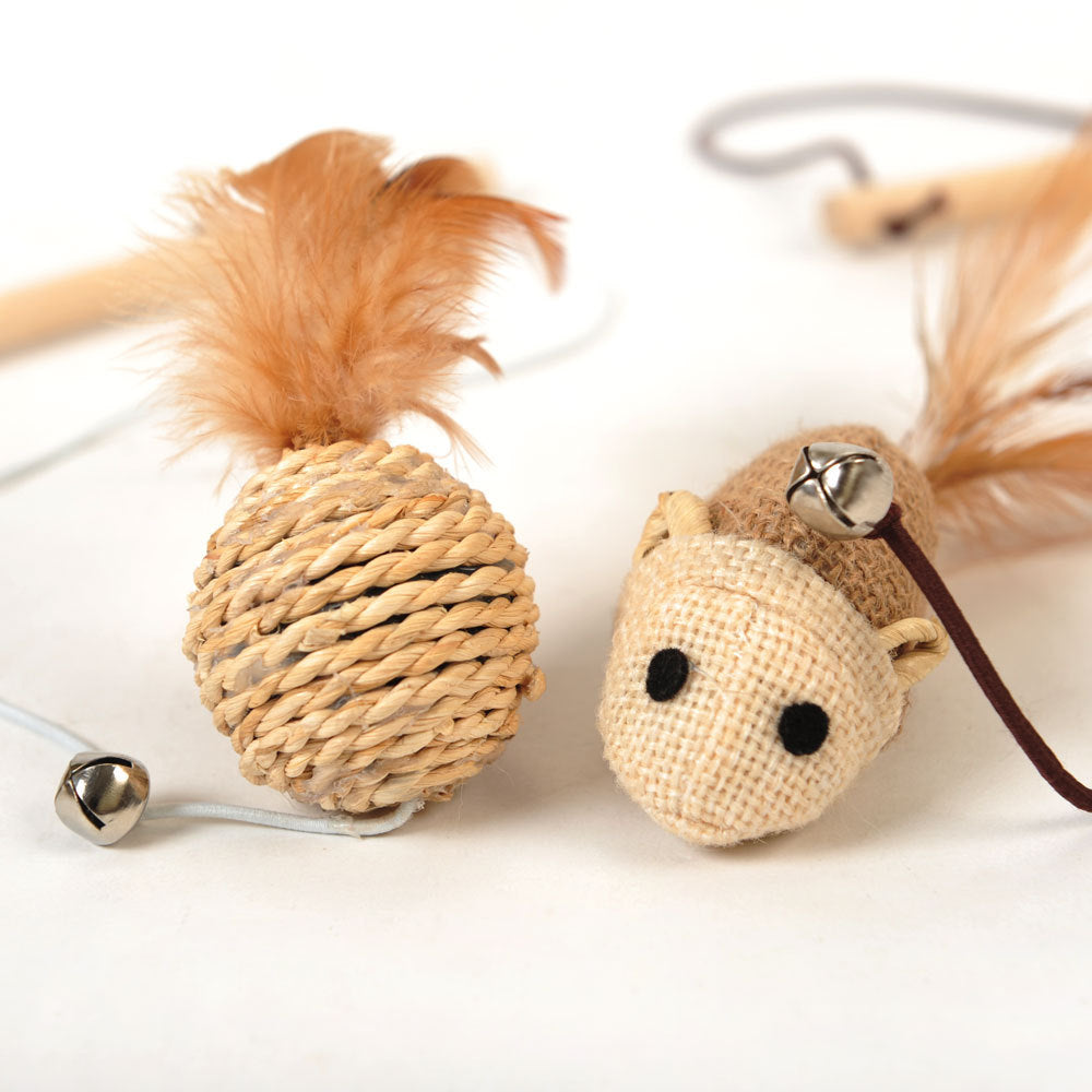 Pet Funny Cat Stick Wooden Cat Toy