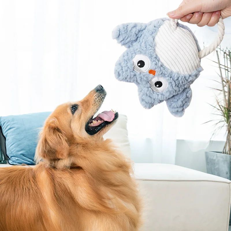 Squeaky Plush Dog Toy for Puppies & Dogs